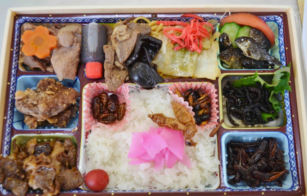 Lunch box filled with local rare delicacies