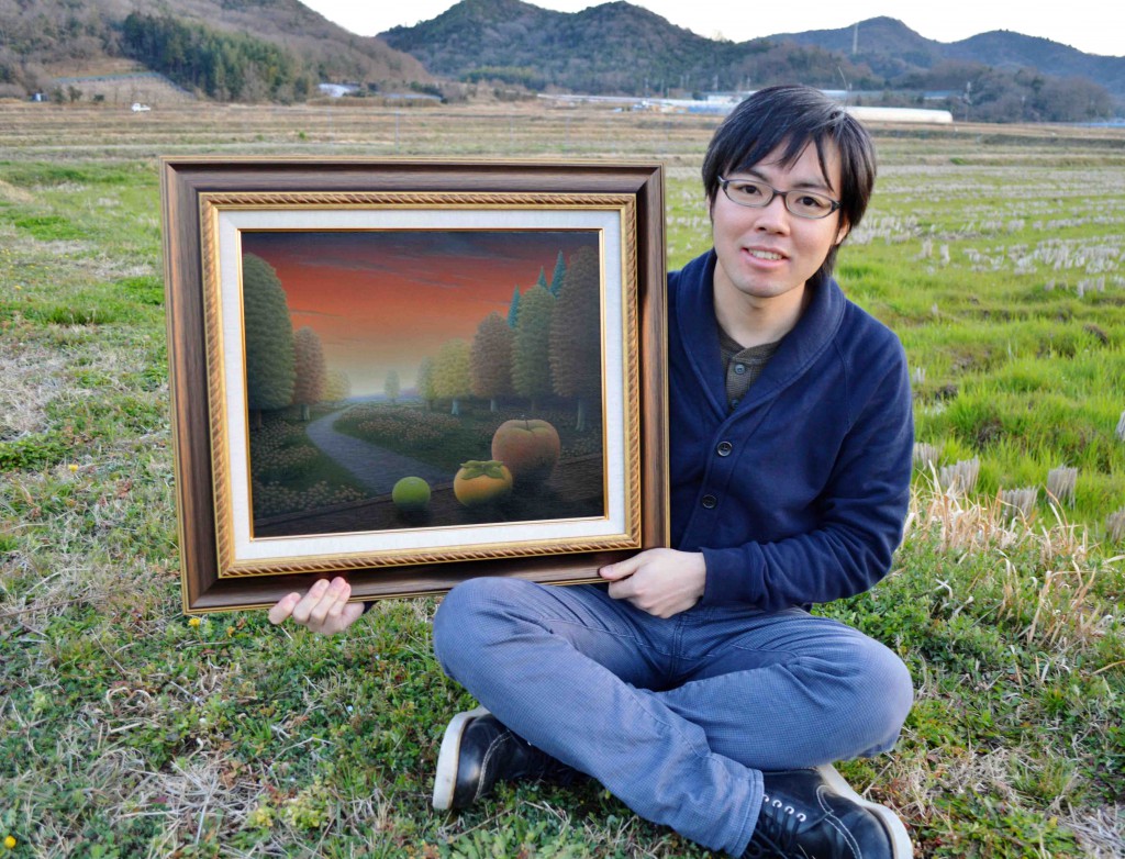 Sakurai devotes himself to farming and painting (in Kasai-shi, Hyogo Prefecture) 