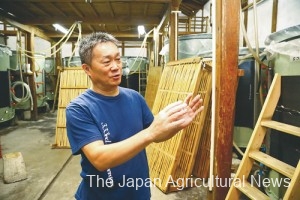 “I already feel thrilled to think of the challenge of making sake from ingredients that were in space,” Osawa said. (In Saku City, Nagano Prefecture)