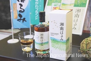 Rice whisky made from Harumi, a rice variety grown in Kanagawa Prefecture PHOTO COURTESY OF ZEN-NOH KANAGAWA