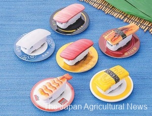 Miniature car artisans applied all their seasoned artistry to make these tempting Sushi Tomica. (Photo provided by Tomy)